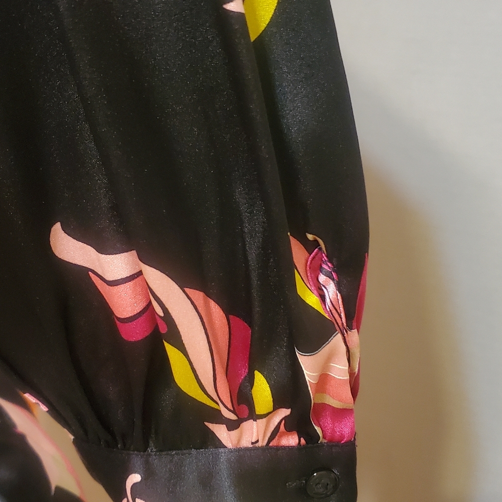 Womens Bebe Silk Blouse VINTAGE - Picture 5 of 9